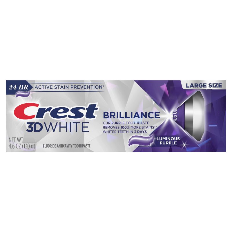 Crest 3D White Brilliance Luminous Purple Toothpaste - 4.6oz, 3 of 10