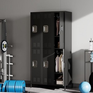 Employee Lockers for Office, Lockable Metal Storage Cabinet, Industrial Metal Locker Combination for Home, School, Gym, Secure Personal Storage - 1 of 4