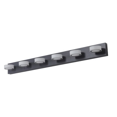 Dolonm Modern Chrome LED Vanity Light, Square Acrylic Lampshades Wall Mount Fixture for Bathroom, Mirror Lighting