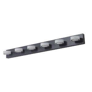 Dolonm Modern Chrome LED Vanity Light, Square Acrylic Lampshades Wall Mount Fixture for Bathroom, Mirror Lighting - 1 of 4