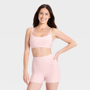 Women's Seamless Eyelet Cami Sports Bra - JoyLab™ Rose Pink XXL