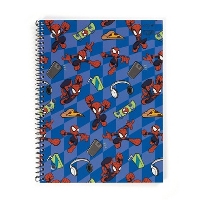 Marvel Spider-Man Yoobi™ College Ruled 1 Subject Spiral Notebook Skater Sketch Blue