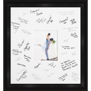 Grand Signature Mat Picture Frame – Guest Book Alternative for Weddings, Graduations, or Retirement – Autograph Photo Mat for Signature Board - 1 of 4