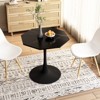 FONTOI 31.50" Octagonal End Table with Metal Pedestal, Side Table for Living Room Bedroom Small Space, Black, 31.5"*28.74"*31.5" - 2 of 4