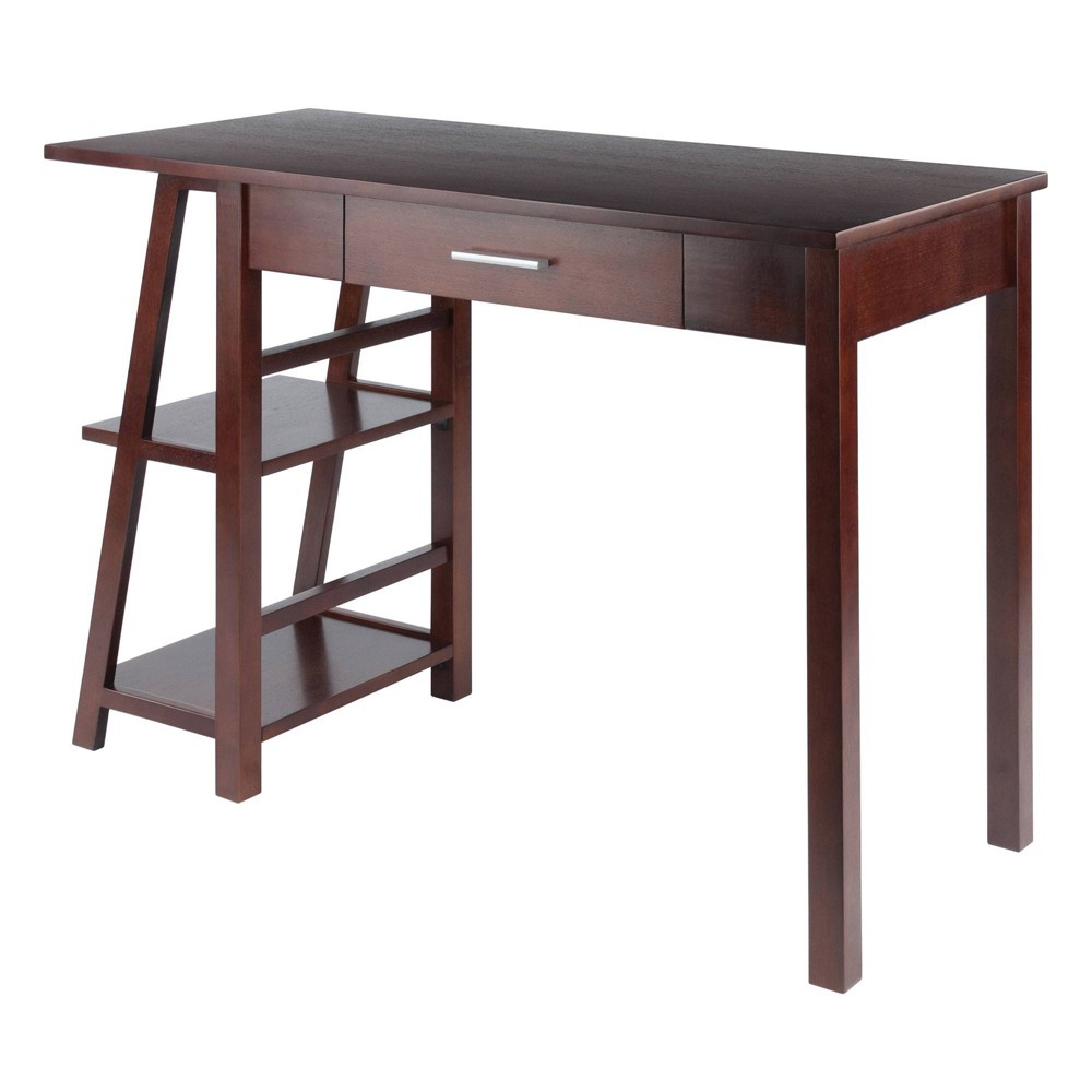 Photos - Office Desk Aldric Writing Desk Walnut - Winsome