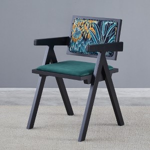 NicBex 17.1" Retro Woven Rattan Dining Chairs with Padded Cushion,Set of 2,Eco-Friendly Rubber Wood Accent Armchairs for Dining Room&Living Room - 1 of 4