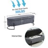 CAVINAS Oval Storage Ottoman Bench with Safety Hinge, Velvet Storage Bench with Padded Top, Multi-Functional Upholstered Bedroom End Bench - 4 of 4