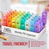 MEDca Monthly Pill Organizer 2 Times/Day, 30 Day Box AM/PM, Morning and Night One Month w/ Daily Removable 31 Organizers and Organizing Tray - 4 of 4