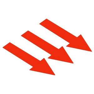 Unique Bargains PVC Waterproof Removable Self-Adhesive Wall Marking Arrow Stickers - 1 of 4