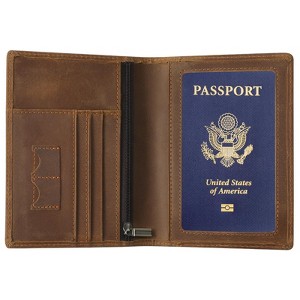 Generic Leather Passport Cover, RFID Passport Wallet Case Travel Passport Holder - 1 of 4