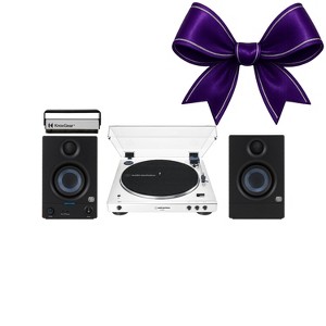 Audio-Technica AT-LP60XBT-WW Automatic Turntable (White) with Speakers Bundle - 1 of 4