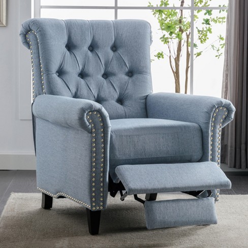 Light blue recliner discount chair