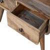 23.62" Solid Wood TV Stand Mini Curved Media Unit with Oak-ish Finish, 2 Drawers and Nordic Style Legs for Living Room and Bedroom - 2 of 4