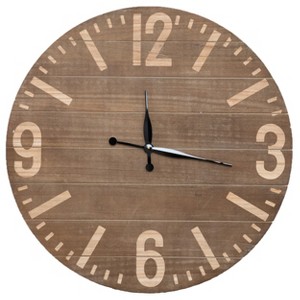 Transpac Wood Brown Everyday Simple Life Wall Clock - 1 of 2