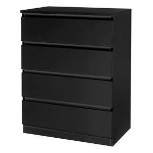 Karl Home 4-Drawer Black Particle Board 23.62in. W Chest of Drawer - 1 of 3
