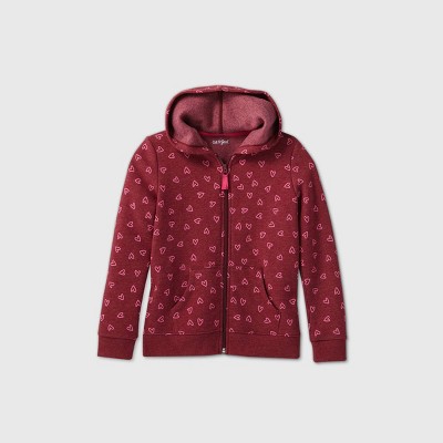 hoodie zipper maroon