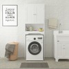 GlasFlength Bathroom Storage Cabinets, Freestanding, Open shelving Bathroom Vanity，Assembly Required, White, 24.8"*9"*65.98" - 4 of 4