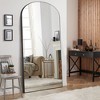 Dovelina Modern Wood Frame Arched Mirror Decorative Wall Mirror - 2 of 4