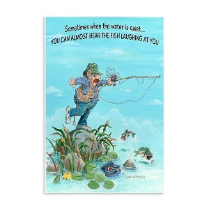 Stupell Industries Fish Laughing Funny Sports Fishing, 15" x 10" - 1 of 4