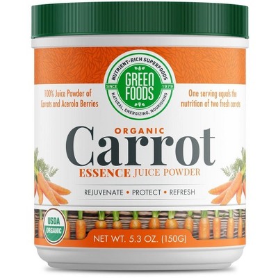 Organic Carrot Essence by Green Foods  -  5.3 oz Powder