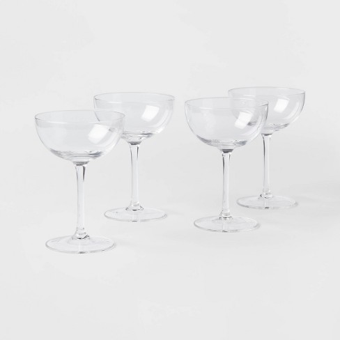 6oz 4pk Glass Entertaining Cocktail Coupe Glasses - Threshold™ - image 1 of 3