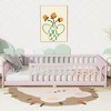 Whisen Twin Bed & Rubber Wood Floor Bed with Fence without Door, Multi - Functional Floor Bed for Kids' Sleep & Play - 2 of 4