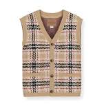 Hope & Henry Boys' Organic Cotton Button Front Sweater Vest, Infant