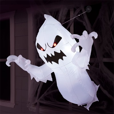 Joyfy 4.5 FT Halloween Inflatable Decorations, Infltable Flying Ghost Broke Out from Window for Halloweeen Window Yard Garden Lawn Outdoor Decoration