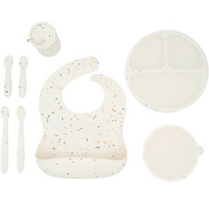 WeeSprout Baby Led Weaning Bundle, Silicone Suction Bowl, Spoons, Bib & Cup, Develops Self Feeding Skills - 1 of 4