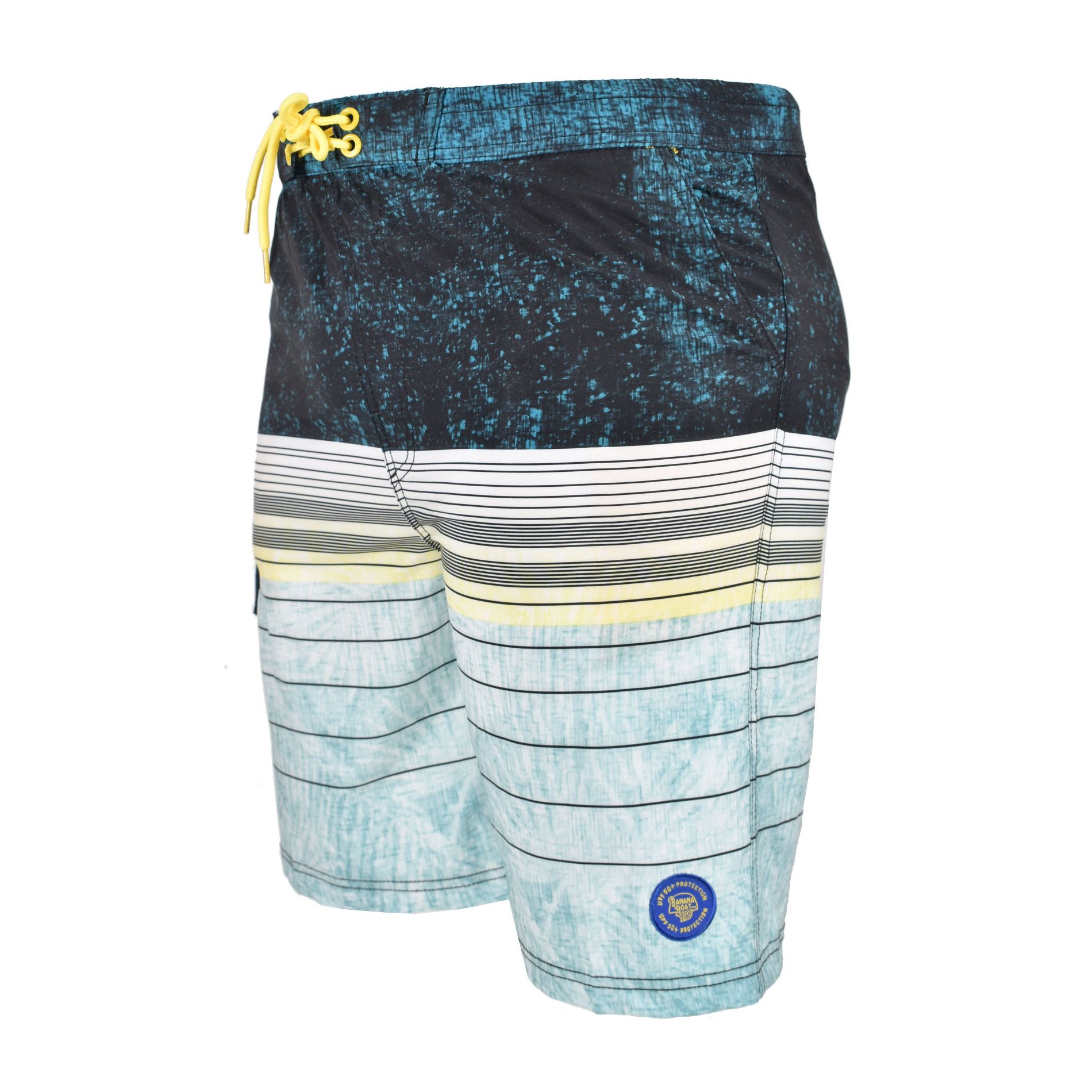 Banana Boat Men's UPF50+ Quick Dry Stretch Palm Leaf Swimsuit | Blue and Teal