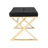 Tormayne Velvet Entryway Bench - Black - SEI - 4 of 4
