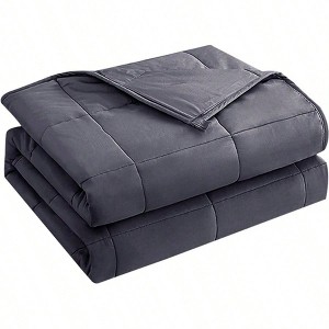 15 Lbs Grey Weighted Blanket, 48x 72, Cooling Breathable for 140 - 160 Lbs, Machine Washable - 1 of 4