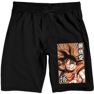 Dragon Ball Z Goku Attack Men's Black Graphic Sleep Pajama Shorts- - 1 of 2