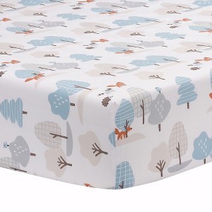 Bedtime Originals Sleepytime Bear Woodland Baby/Toddler Fitted Crib Sheet - 1 of 4