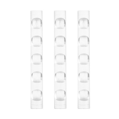 Unique Bargains Plastic Nail Art 5-gridded Brush Holder Transparent 3 Pcs :  Target