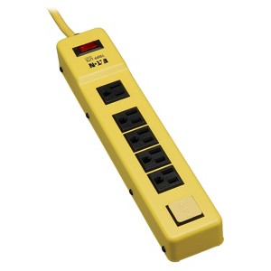 Tripp Lite 6-AC Outlet Power It™ Power Strip with Safety Covers, 6-Ft. Cord with Straight Plug, TLM626NS in Yellow - 1 of 4