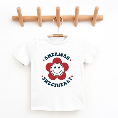 The Juniper Shop American Sweetheart Flower Toddler Short Sleeve Tee