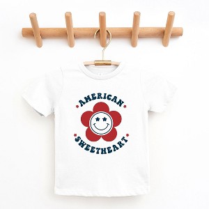 The Juniper Shop American Sweetheart Flower Toddler Short Sleeve Tee - 1 of 2