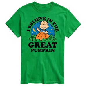 Men's - Peanuts - I Believe In The Great Pumpkin Short Sleeve Graphic T-Shirt - 1 of 4