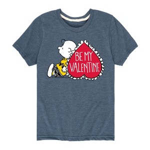 Boys' - Peanuts - Be My Valentine Short Sleeve Graphic T-Shirt - 1 of 4