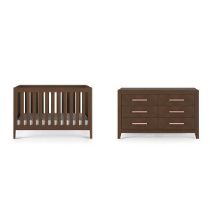 Child Craft Kieran Crib and Dresser Nursery Set, 2-Piece, Includes 3-in-1 Convertible Crib and 6-Drawer Dresser - 1 of 4