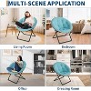 Comfy Saucer Chairs, Folding Reading Lounge Chair, Cozy Faux Fur Living Room Chair with Soft Thick Padded Seat - 3 of 4