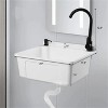 winado Plastic Wall-Mounted Utility Sink With Wall Bracket in White - 2 of 4