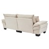 Runesay Corduroy Sofa Sleeper Couch Loveseat Sofa with Pillows Comfy Upholstered Deep Seat Sofa - 4 of 4