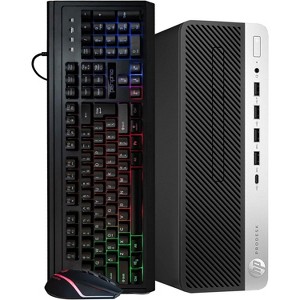 Refurbished HP ProDesk 600G4 Desktop Computer-8th Gen Hexa Core Intel i5-16GB DDR4 RAM-500GB NVMe-Win 11 Pro-RGB Keybrd&Mouse-Manufacturer Refurbished - 1 of 4
