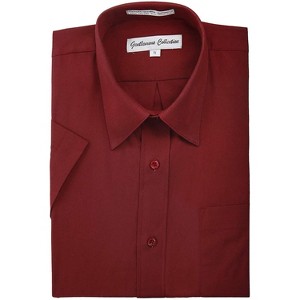 Gentlemens Collection Mens 1904 Short Sleeve Classic Fit Easy Care Dress Shirt- Many Colors Available - 1 of 1