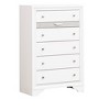 ORRD 6-Drawer Chest, White Laminate Dresser with Felt Lined Drawers & Silver Trim, 34" Wide Storage Cabinet for Bedroom, Hallway, Office - 2 of 4