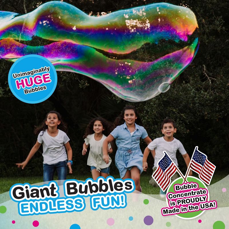 South Beach Bubbles WOWmazing Giant Bubbles Kit Plus | Wand + 5 Packets Bubble Concentrate + Booklet, 3 of 5