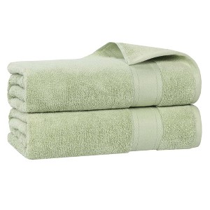 Classic Zero Twist Cotton Medium Weight Ultra-Soft Absorbent Towel Set by Blue Nile Mills - 1 of 4