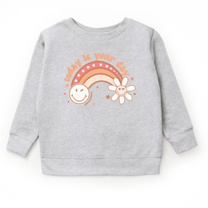 SmileyWorld Today Is Your Day Rainbow  - Toddler Graphic Sweatshirt and Youth Graphic Sweatshirt - 1 of 2